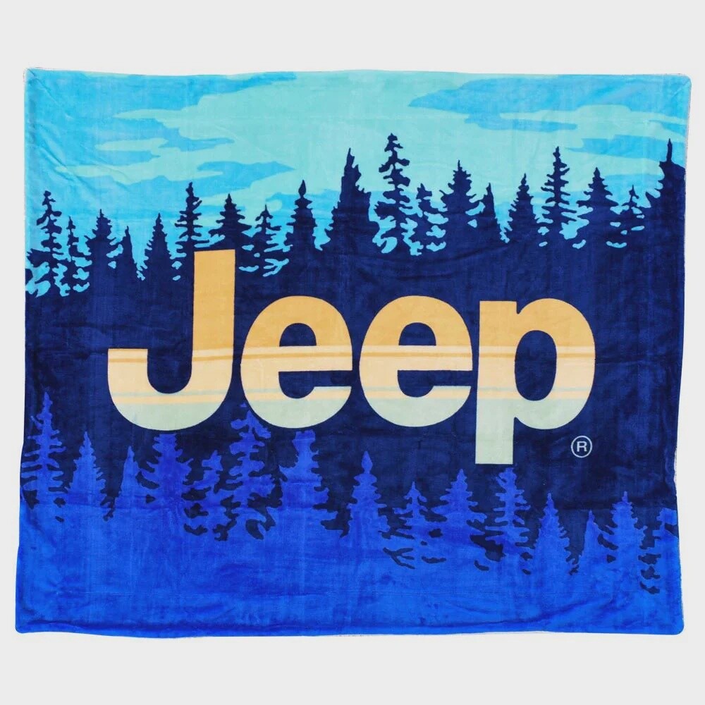 Jeep Woodland Sherpa Blanket