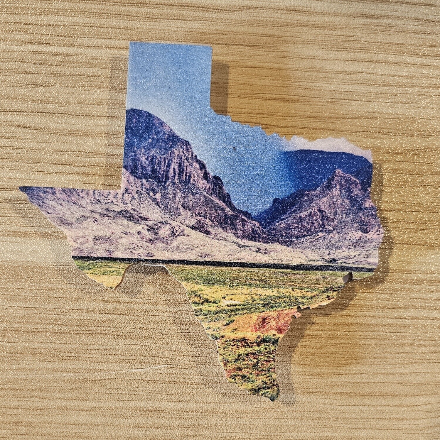Big Bend Texas Wood Magnets, Design: Big Bend Monsoon