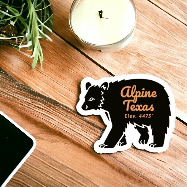 Alpine Texas Bear Sticker
