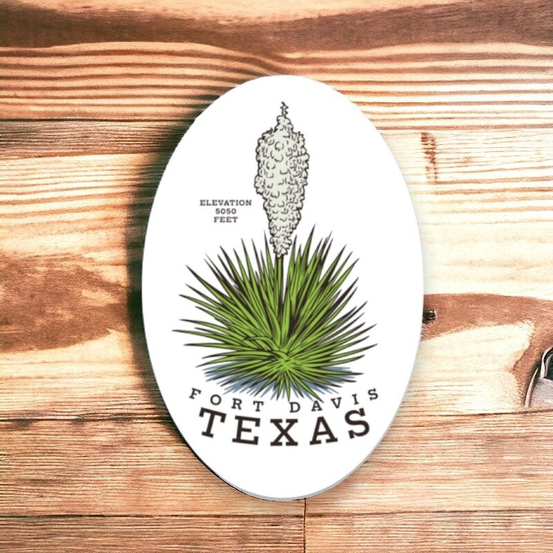 Oval Yucca Fort Davis Sticker