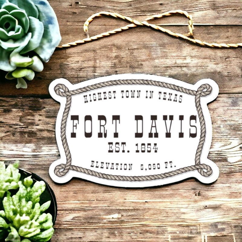 Rope Edge Fort Davis Sticker