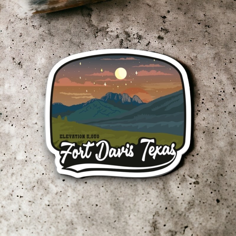 Sawtooth Mountain Artwork Sticker