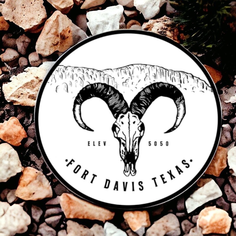 Aoudad Skull Circle Sticker