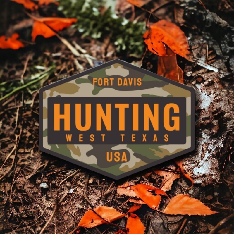Fort Davis Camo Hunting Sticker