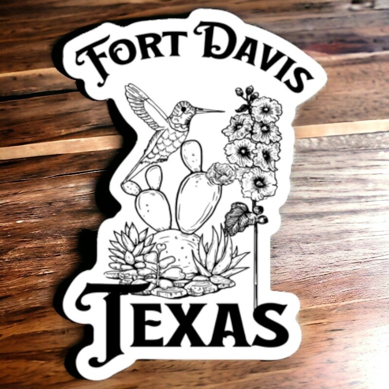 Hummingbird Fort Davis Sticker