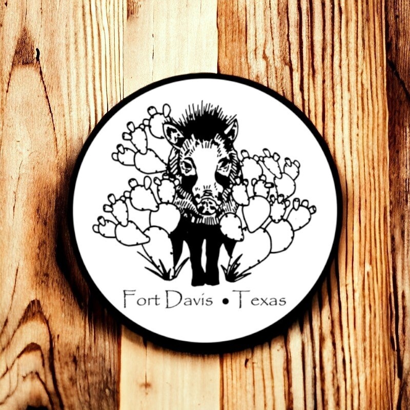 Fort Davis Javelina Circle Sticker