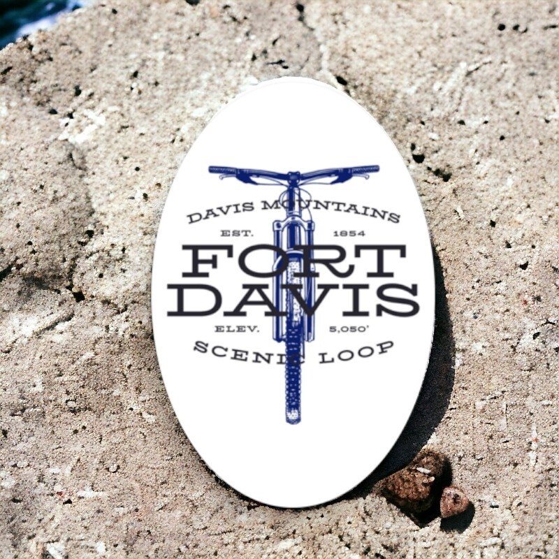 Oval Bicycle Fort Davis Sticker
