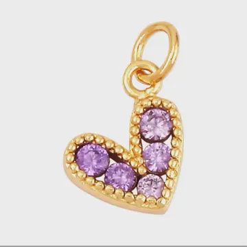 Light Purple Heart Charm