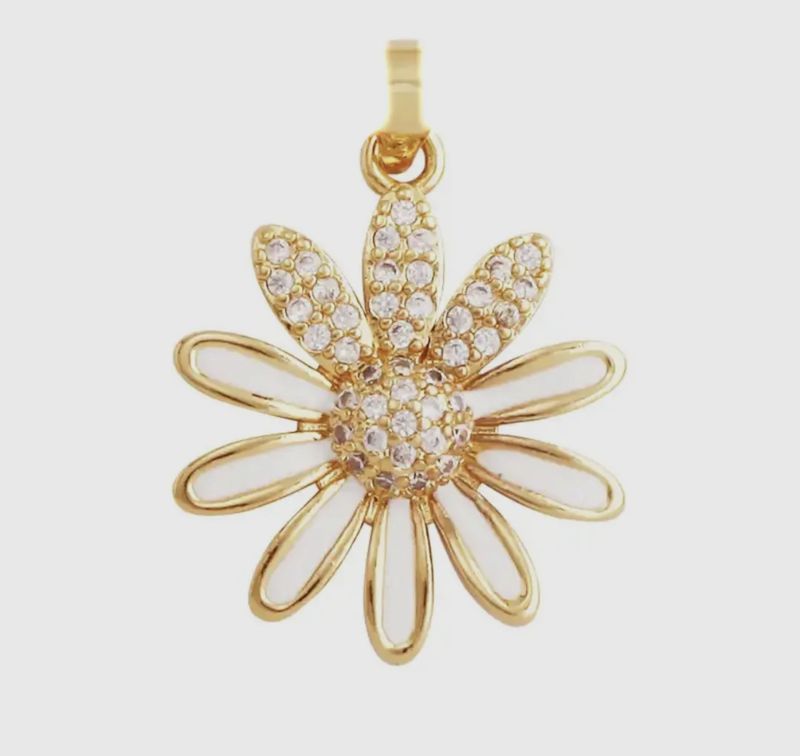 CZ Daisy Petal Charm