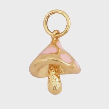 Pink Mushroom Charm