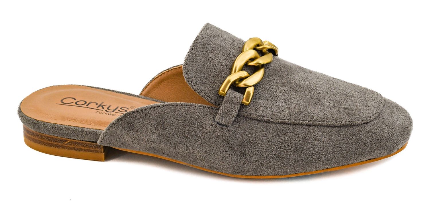 Gray Keepsake Faux Suede Mule