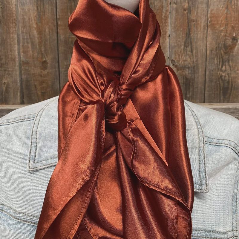 Solid Rust Wild Rag Scarf