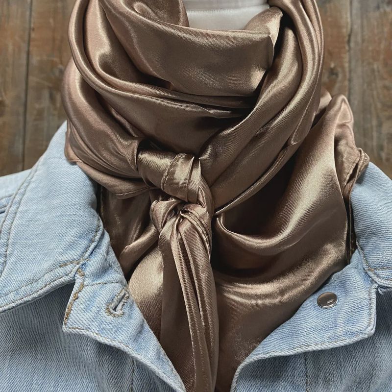 Solid Tan Wild Rag Scarf