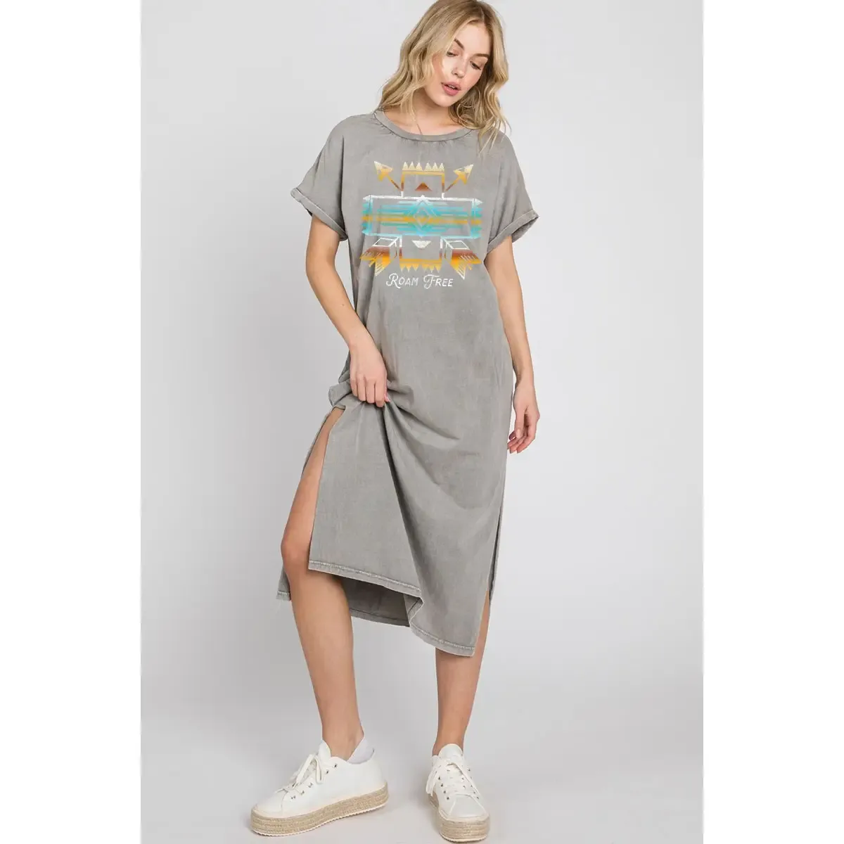 Aztec Roam Mineral Graphic Dress