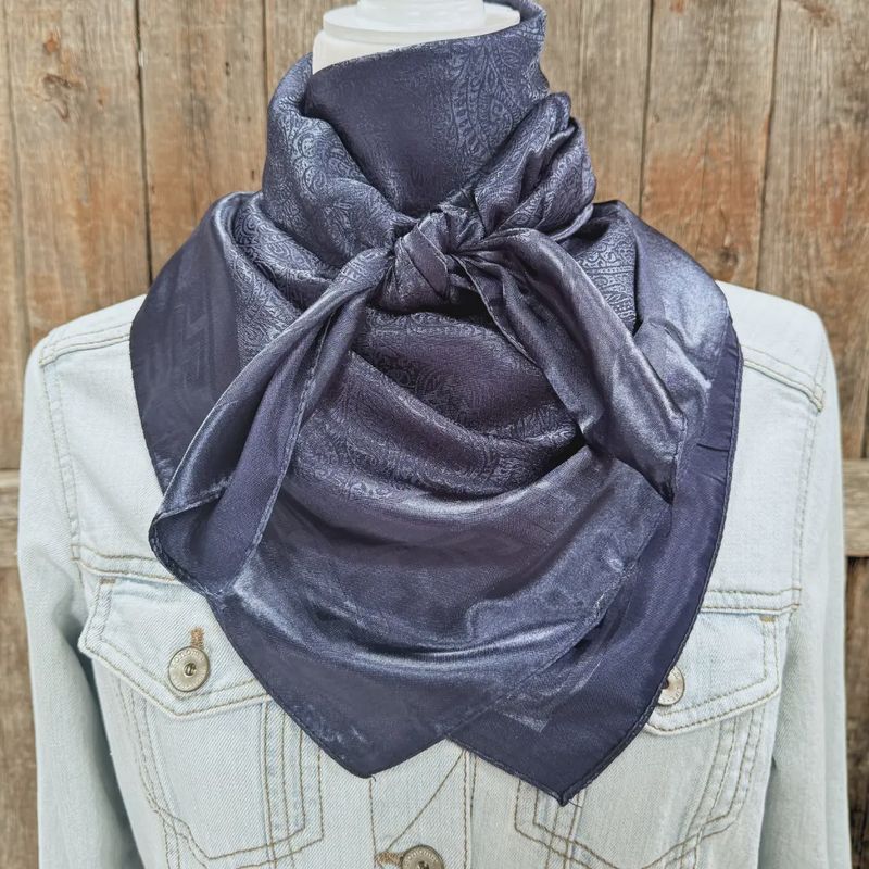 Navy Design Jacquard Wild Rag Scarf