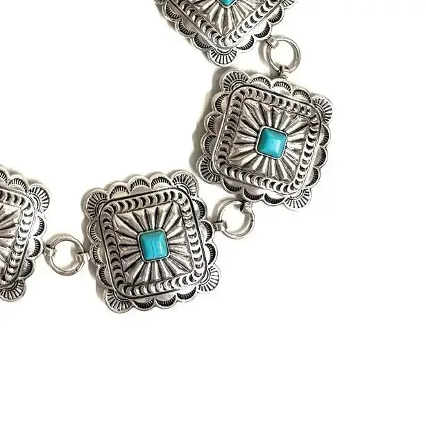 Western Square Concho Chain Belt