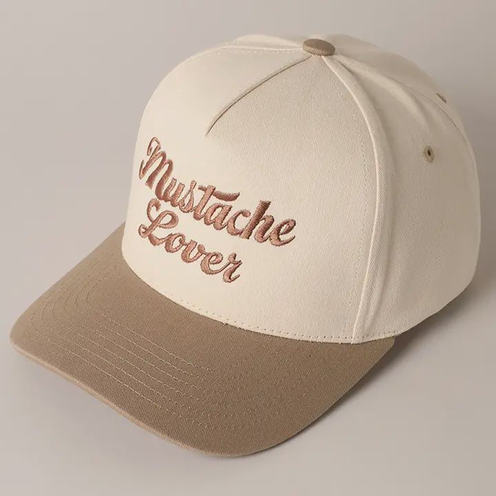 Mustache Lover Trucker Hat - Tan