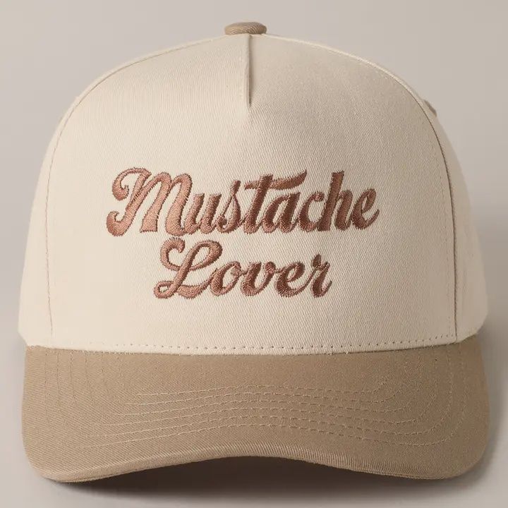 Mustache Lover Trucker Hat - Tan