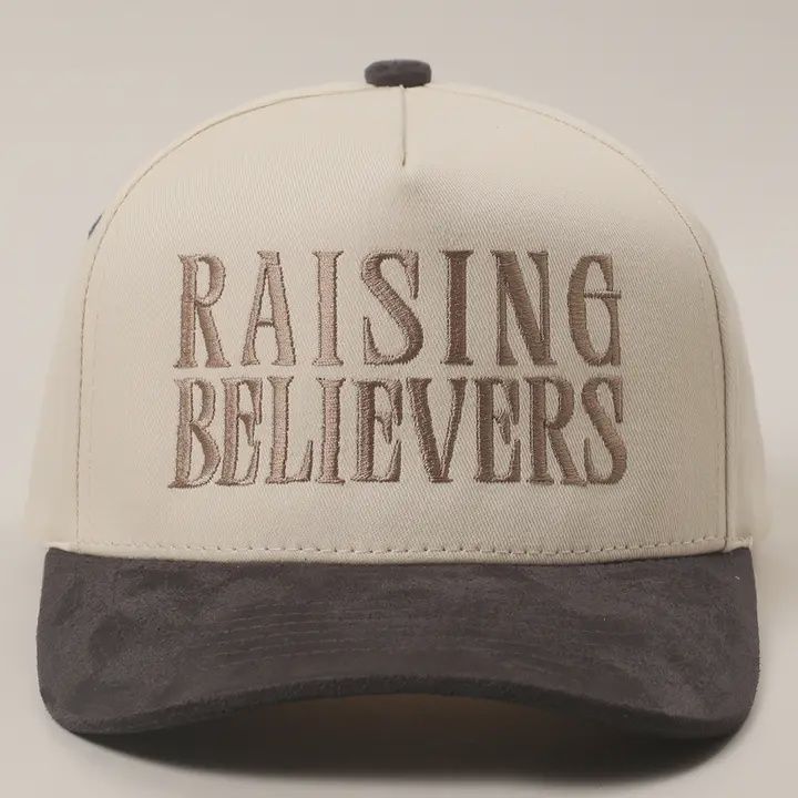 Raising Believers Suede Trucker Hat - Grey