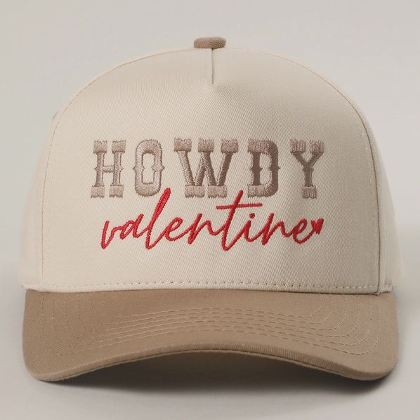 Howdy Valentine Trucker Hat - Beige