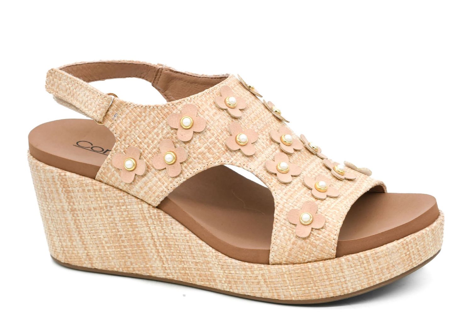 Carley Wedges - Raffia Flower