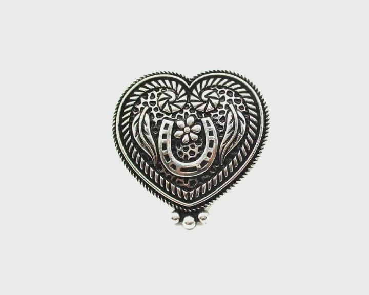Heart Horse Shoe Cuff Ring