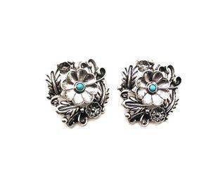 Western Flower Concho Stud Earrings