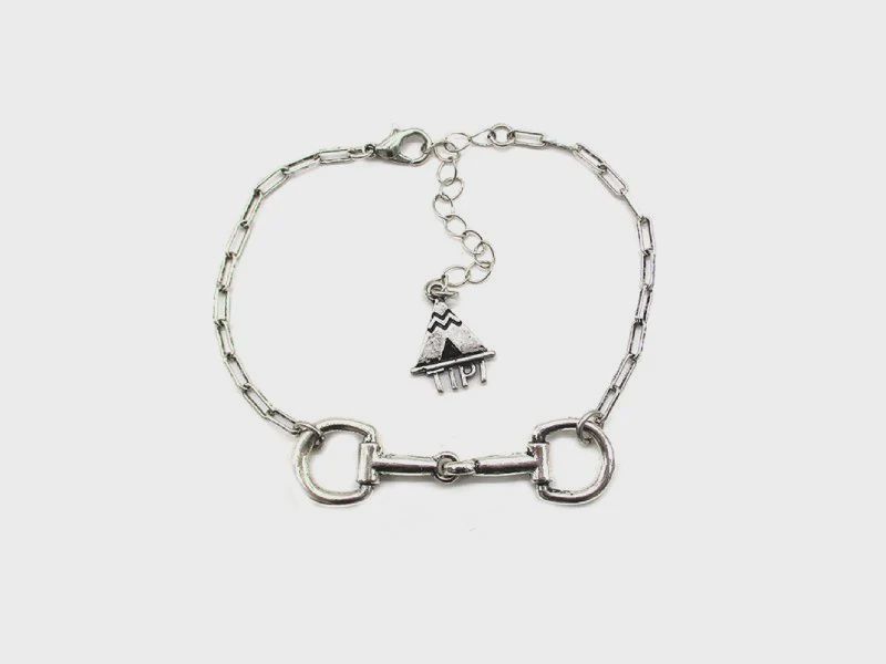 Snaffle Bit Chain Bracelet - Silver