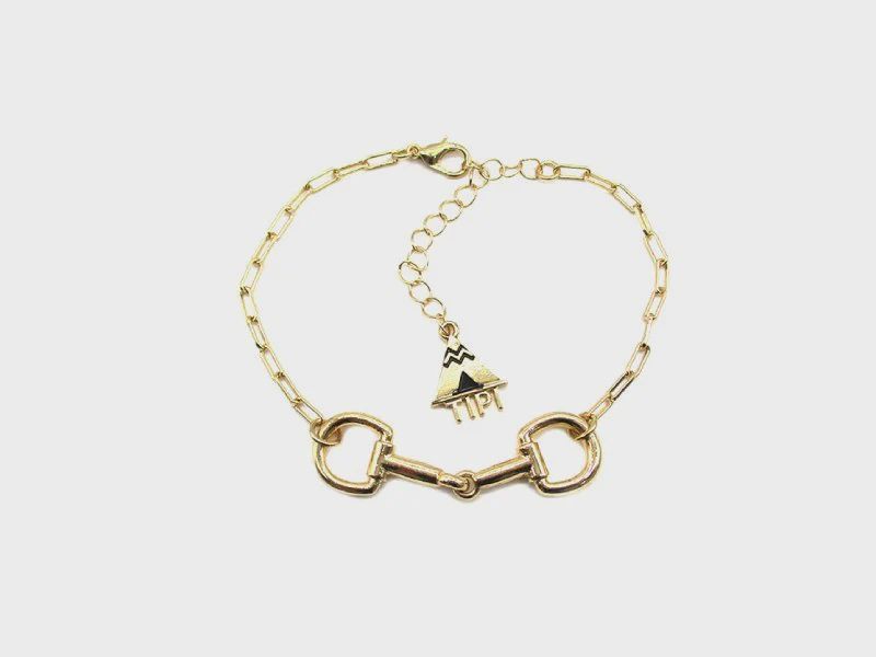 Snaffle Bit Chain Bracelet - Gold
