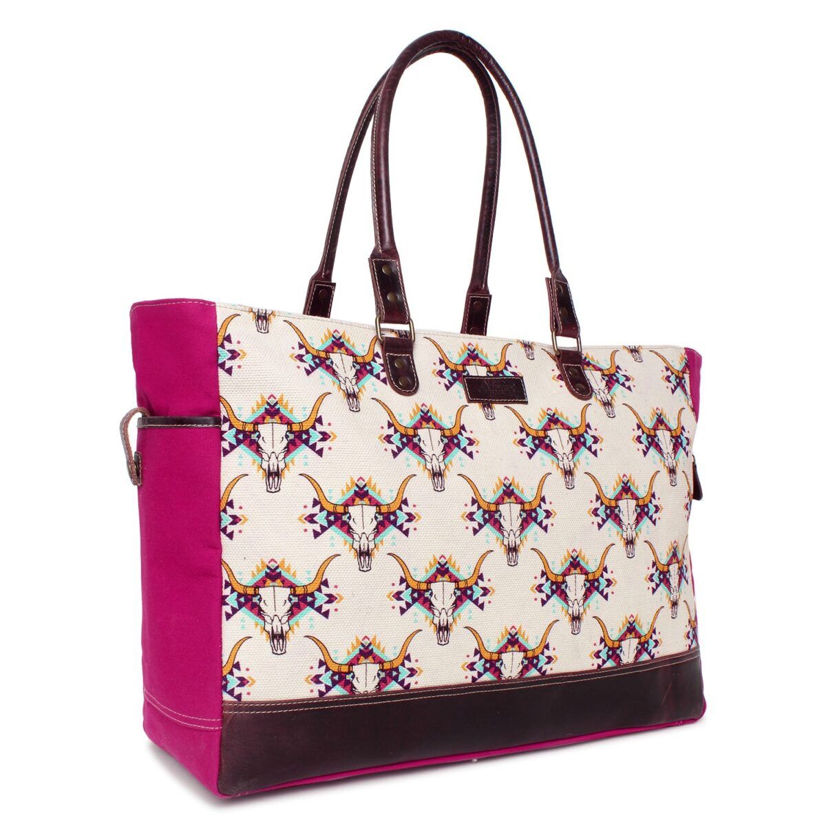 Fancy Cow Skull Weekender
