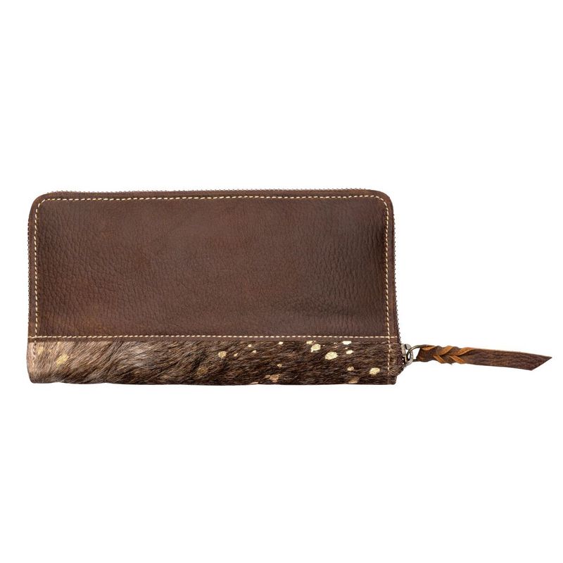 Cola Foil Cowhide Zip Wallet