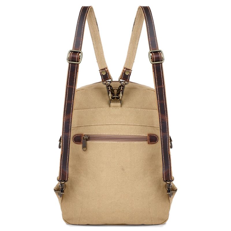 Upcycled Canvas and Leather Backpack