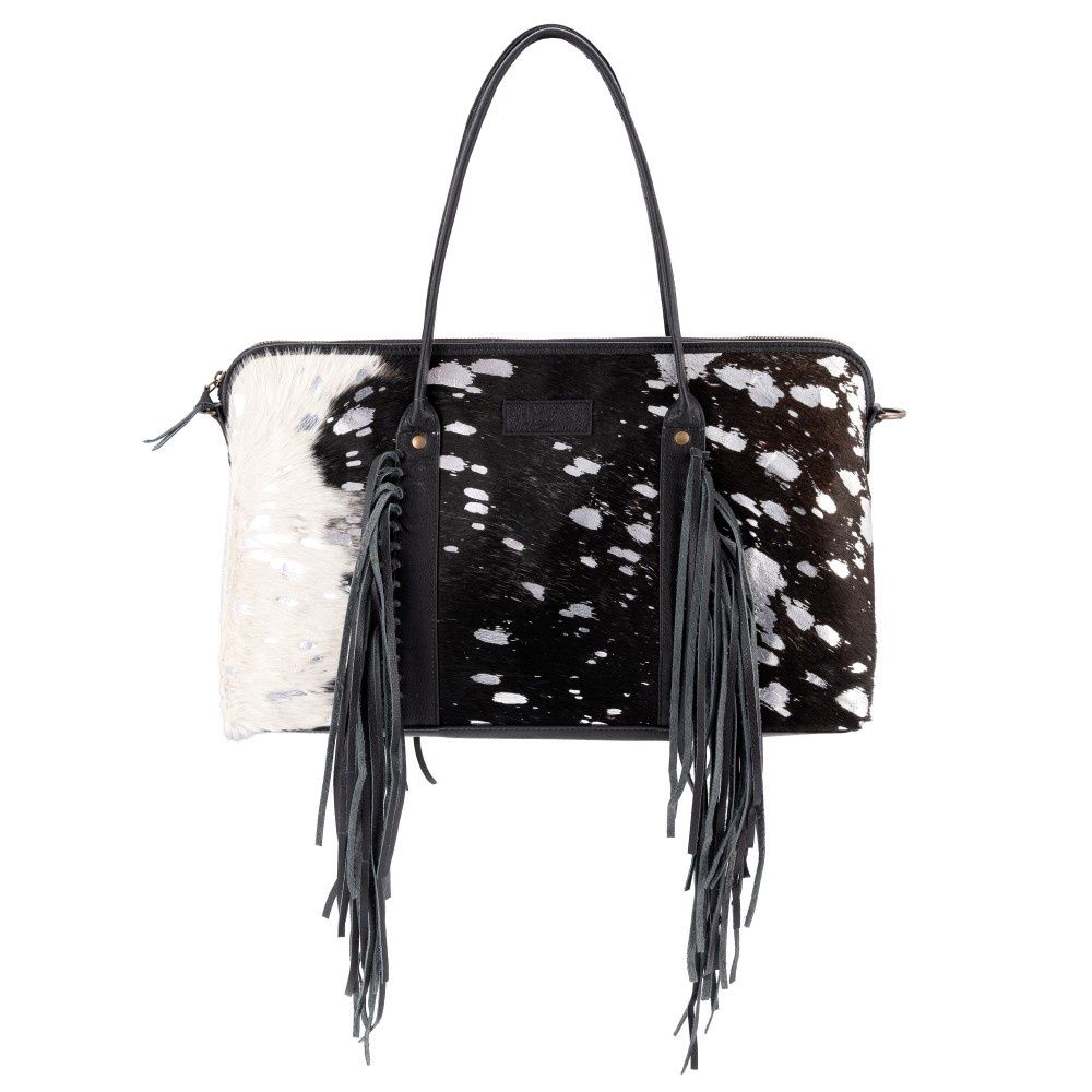 Black Silver Fringe Overnighter