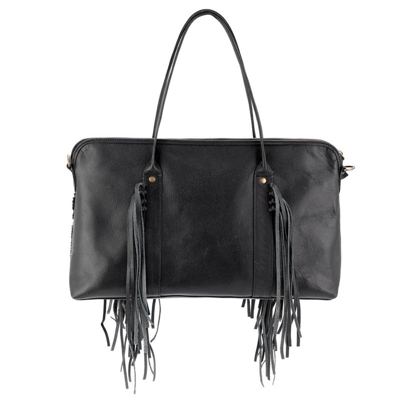 Black Silver Fringe Overnighter