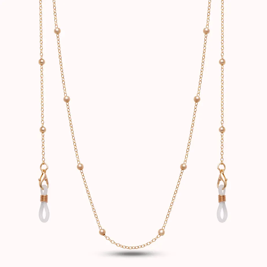 Eyewear Chain, Design: Gold Bead