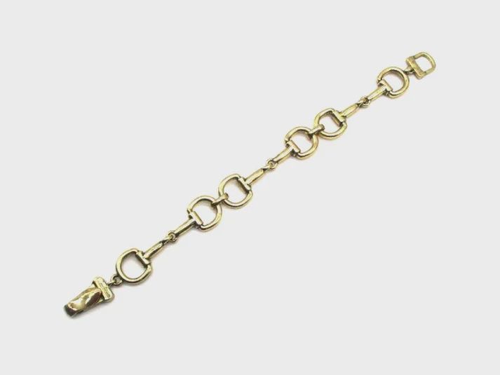 Western Snaffle Bit Magnetic Bracelet- Gold