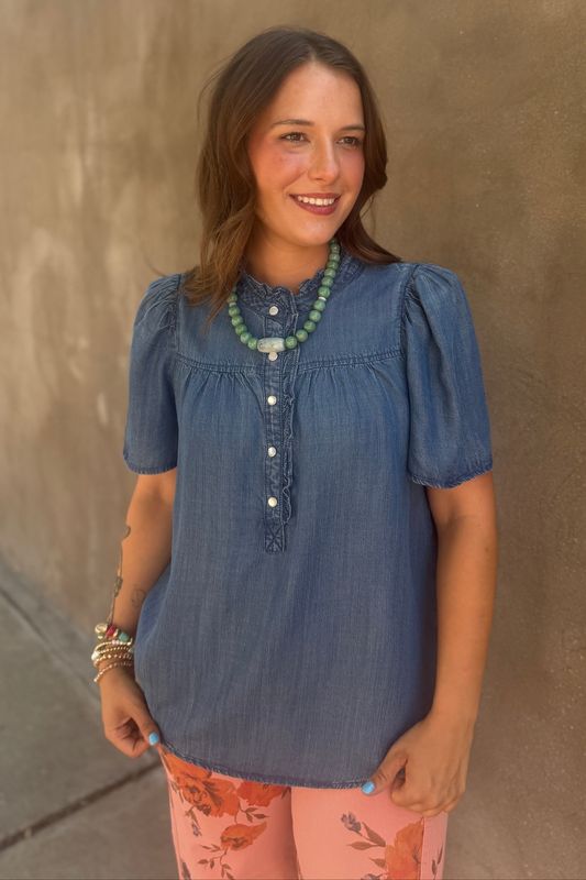 Daytripping Chambray Top