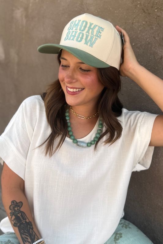 Smoke Show Trucker Hat - Sage