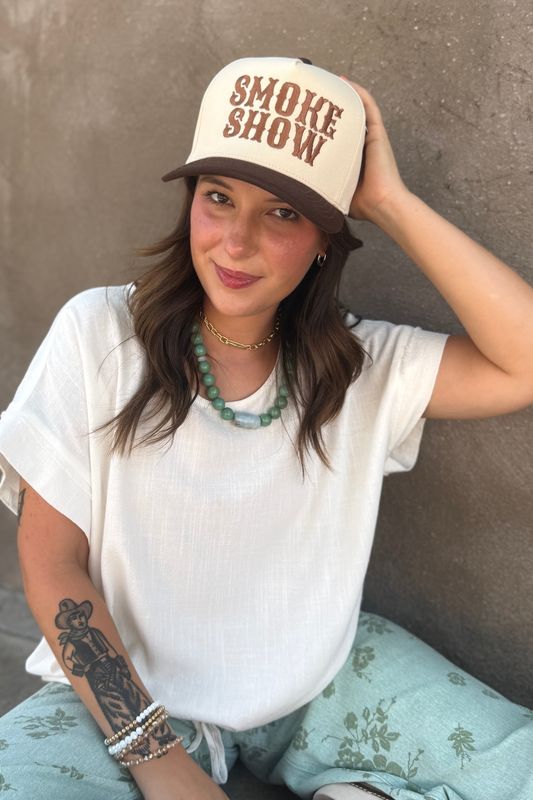 Smoke Show Trucker Hat - Brown