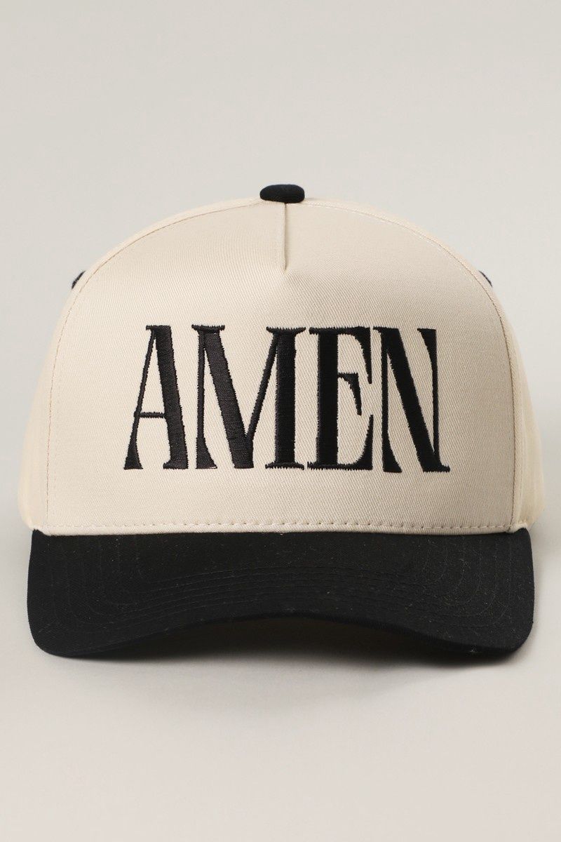 Amen Embroidery Trucker Hat - Black
