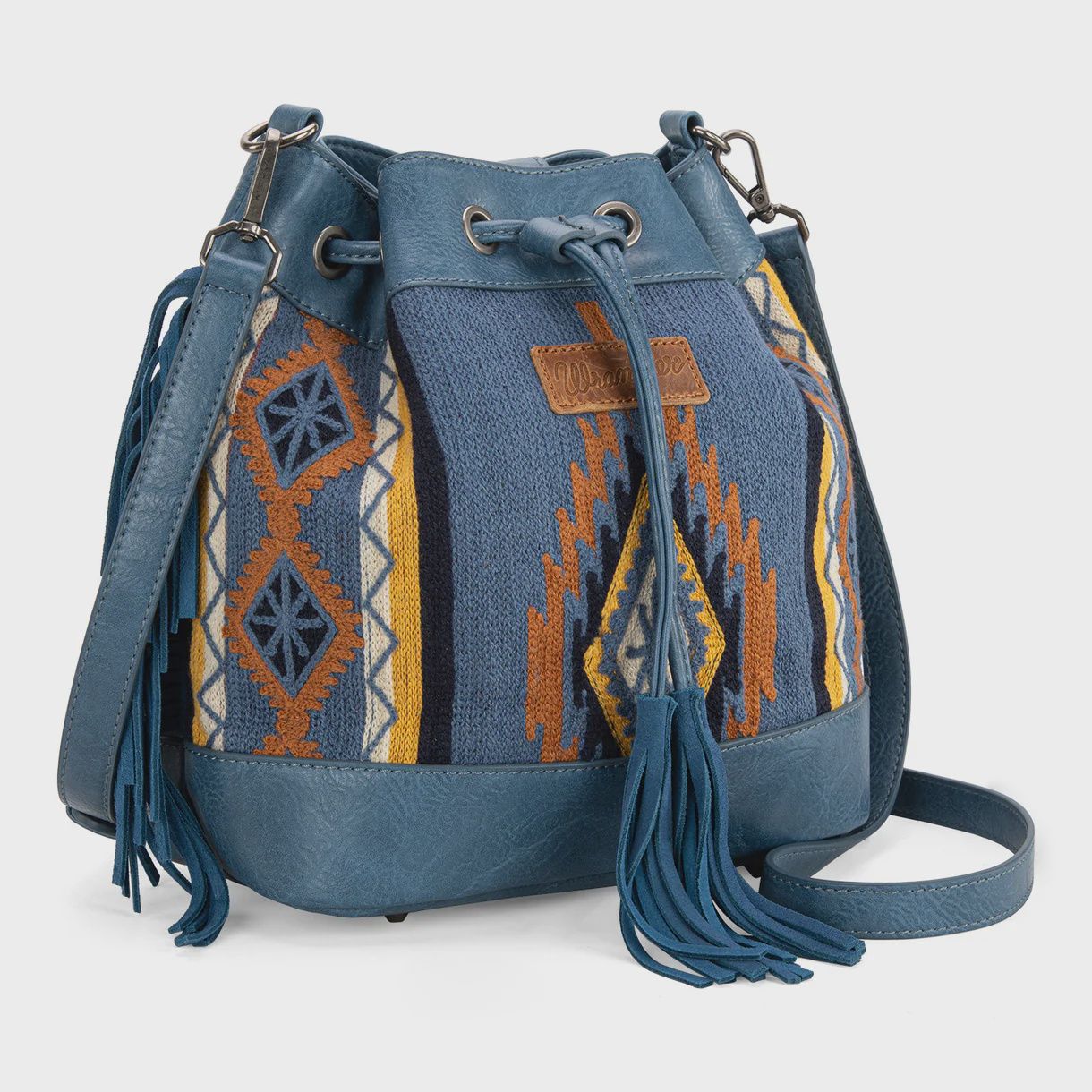 Wrangler Southwestern Knitted Drawstring Crossbody Bag