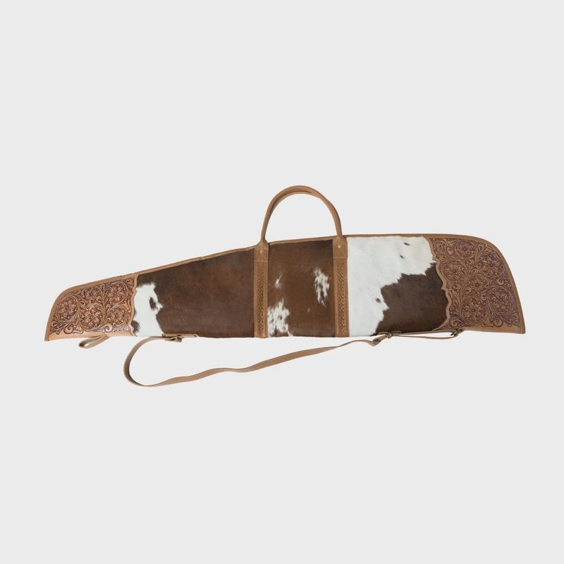 Redstone Divide Handtooled Hairon Leather Gun Case