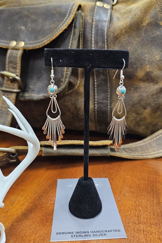 Sterling Silver Drop Fringe Earrings