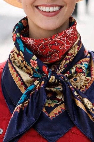 Roman Multi Patterned Wild Rag  Scarf