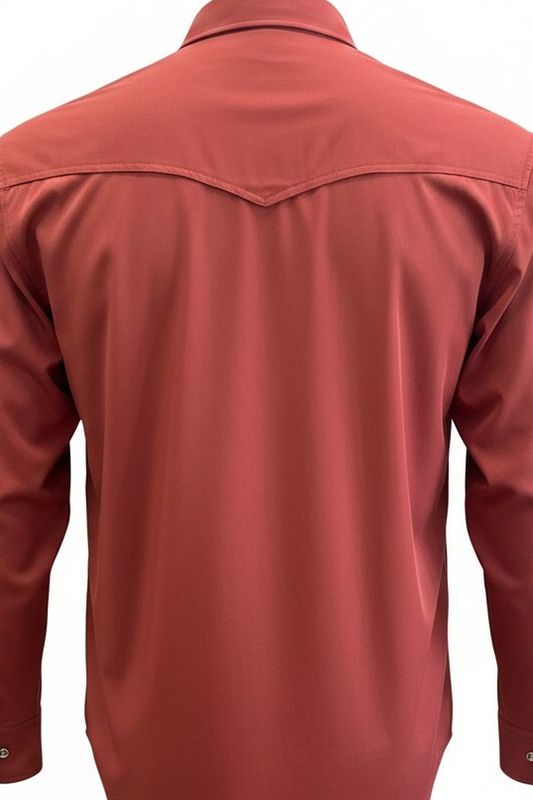 Arrowhead Ranch Performance Pearl Snap Long Sleeve - Maroon