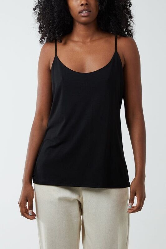 ADJUSTABLE CAMI STRAP SEMI LINED VEST