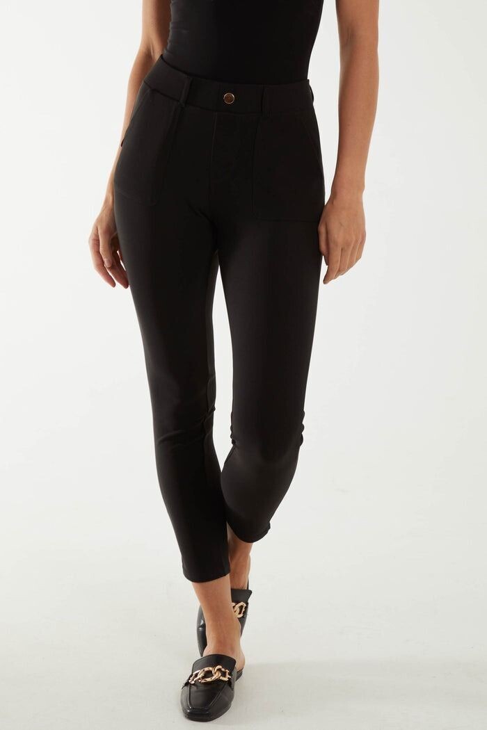 PONTE POCKET SLIM FIT TROUSERS