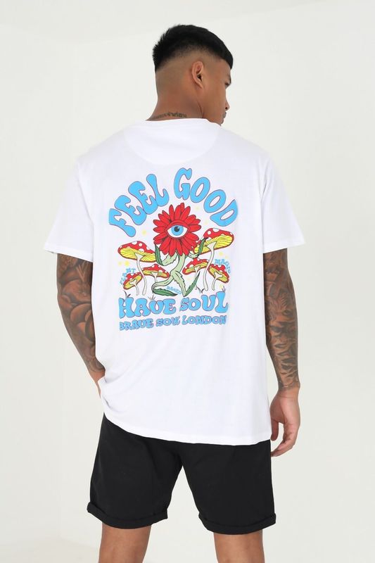 OVERSIZED ROUND NECK POWER PRINT T-SHIRT