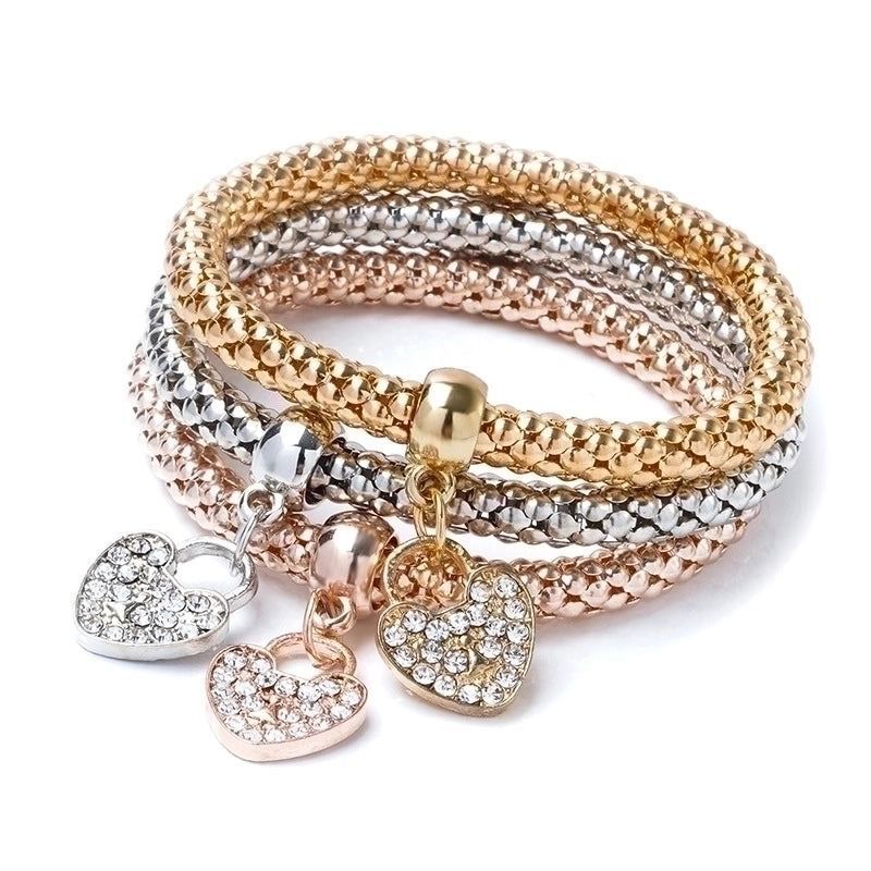 HEART SHAPE LOVE RHINOSTONE BANGLE