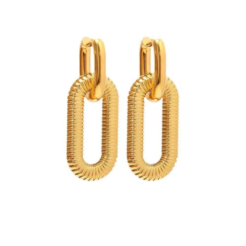CONVERTIBLE CIRCLE GOLD DROP EARRINGS